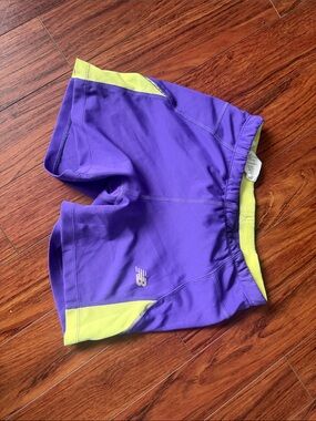 New Balance Purple & Lime Running Shorts